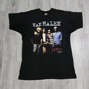 Vintage 1993 Van Halen Live World Tour Band Tee Rock Size XL